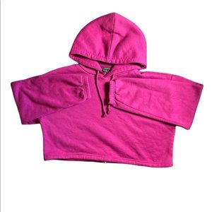 forever 21 pink cropped hoodie